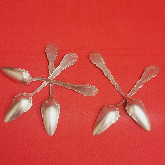 Simeon L & George H Rogers Co Nickel Silver Jam Preserve Spoon Lot of 5 - Picture 8 of 12